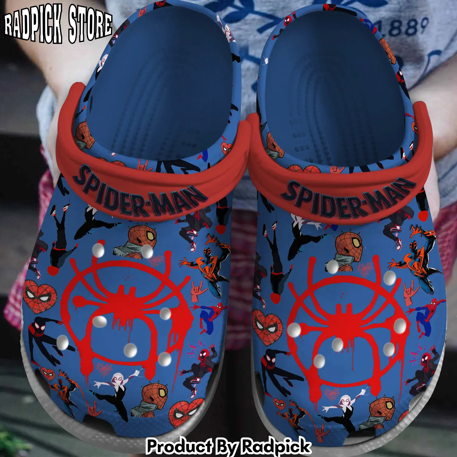 Radpick spider man movie crocss crocband clogs shoes comfortable for men women and kids footwearelite exclusive rp6521350